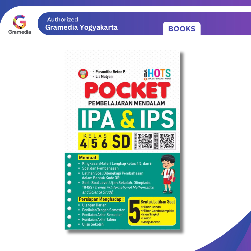 Gramedia Yogya - POCKET IPA & IPS UNTUK SD KELAS 4, 5, DAN 6 KURIKULUM MERDEKA / BUKU IPA KELAS 4 KU