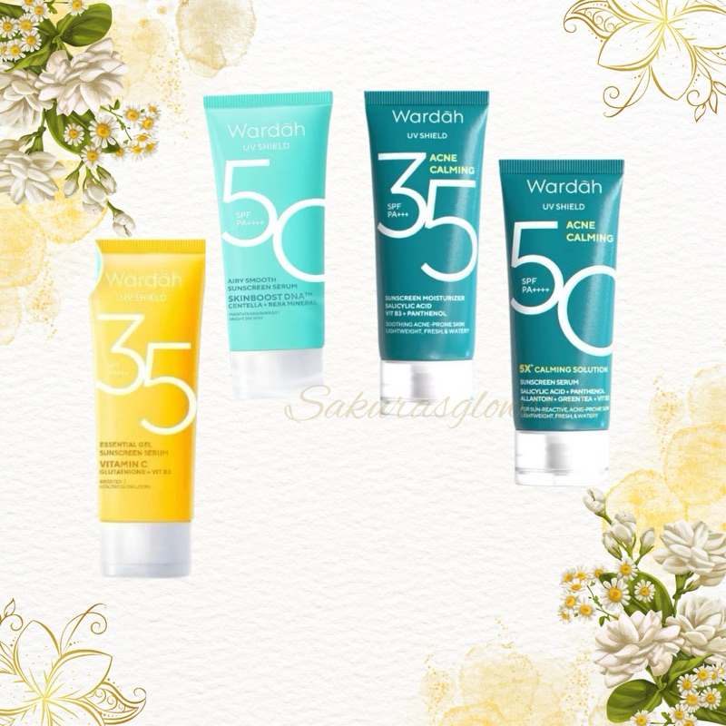 WARDAH SUNSCREEN GEL SPF 35 40ml l WARDAH UV Shield Aqua Fresh Essence | Active Protection Serum | S