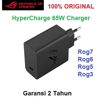 Adapter Charger Asus 65W Rog Phone 9 Pro Rog 9 Rog9 FE Rog Phone 9 Rog9 Rog 9 Fe HyperCharge Origina