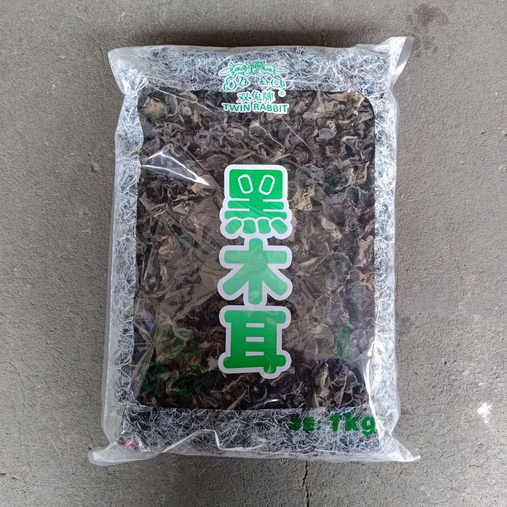 

Jamur Kuping Hitam Premium 1kg SU / Jamur Hitam / Bokni / Bokji / Black Fungus Kualitas Super