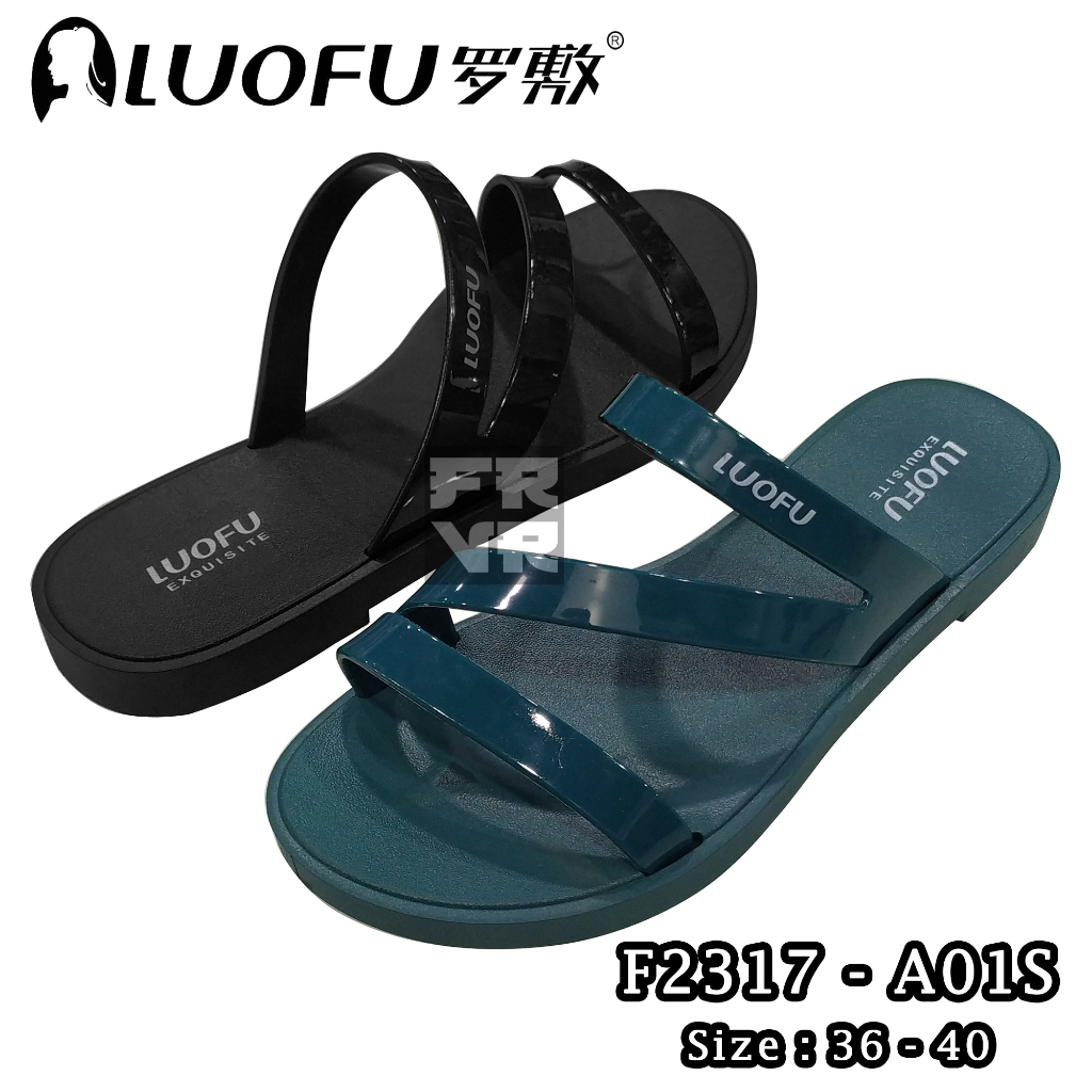 Luofu Sendal Flat Slip On Variasi Mulltiwarna F2317-A01S