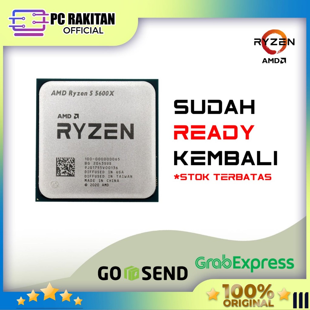 AMD PROCESSOR RYZEN 5 5600X AM4 TRAY