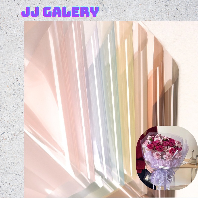 

Isi Isi 20 LEMBAR Kertas Buket Bunga Full Color Transparan Flower Wrapping Paper Full Color OPP TRANSPARENT KB102