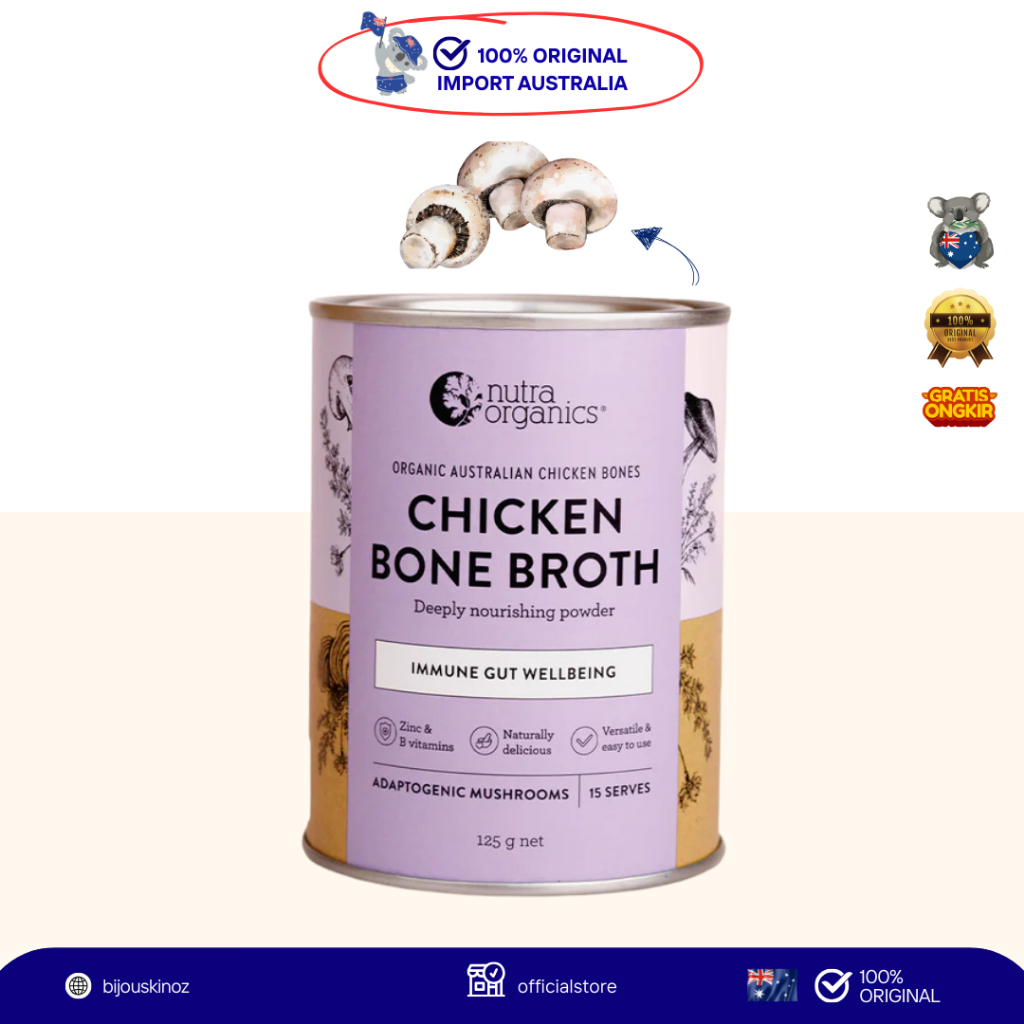 

[ 100% IMPORT AUSTRALIA ] NUTRA ORGANICS CHICKEN BONE BROTH ADAPTOGENIC MUSHROOM