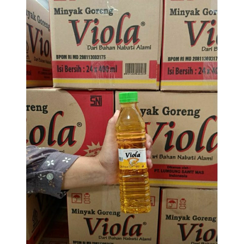 

minyak goreng viola 400 ml botol 1 dus