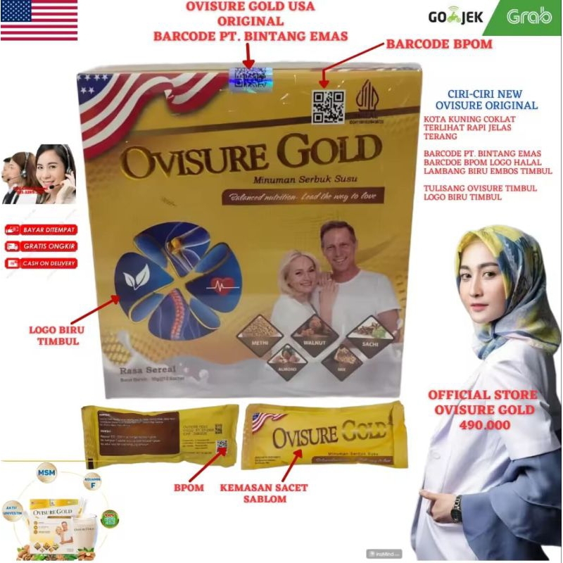 

OVISURE Gold Milk Susu Vitamin Tulang Dan Sendi Nyeri Otot Keram Kebas Atasi Asam Urat Nyeri Tulang