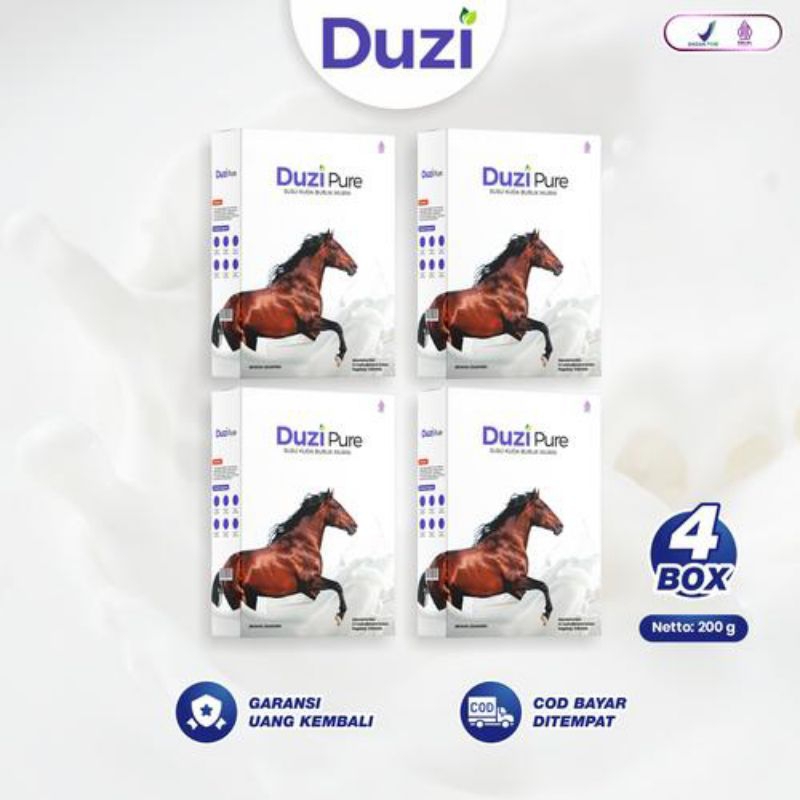 

Duzipure Susu Kuda Bubuk Herbal Atasi Nyeri Sendi 200Gram 4 Box