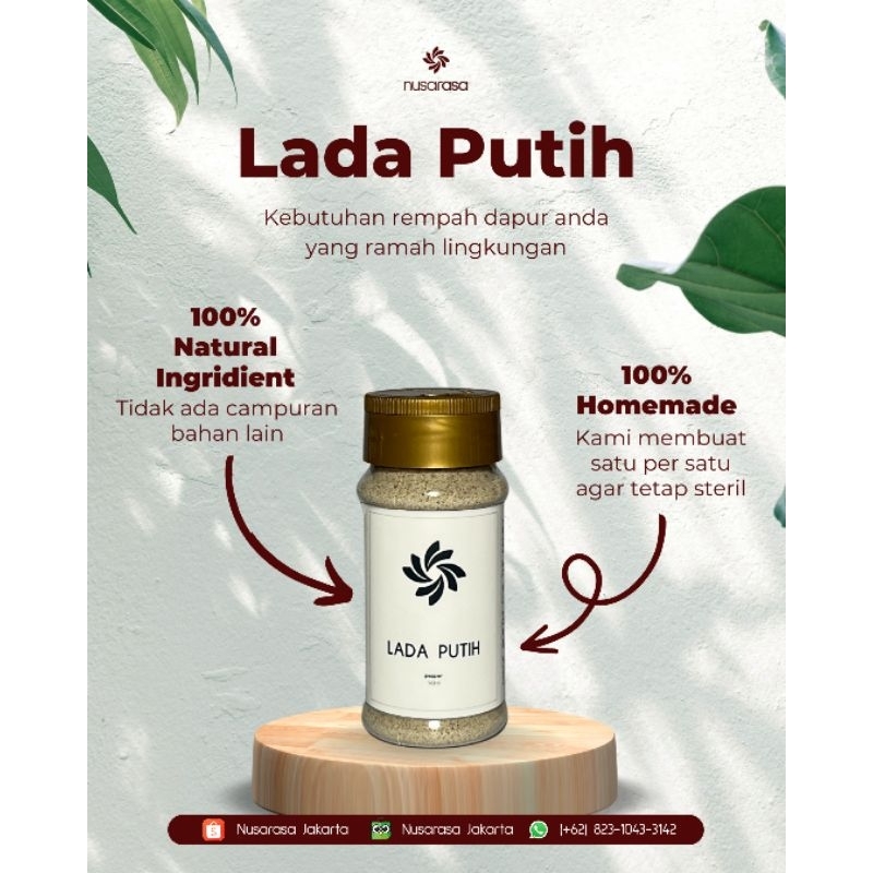 

Nusarasa Lada Putih Bubuk 75 gram