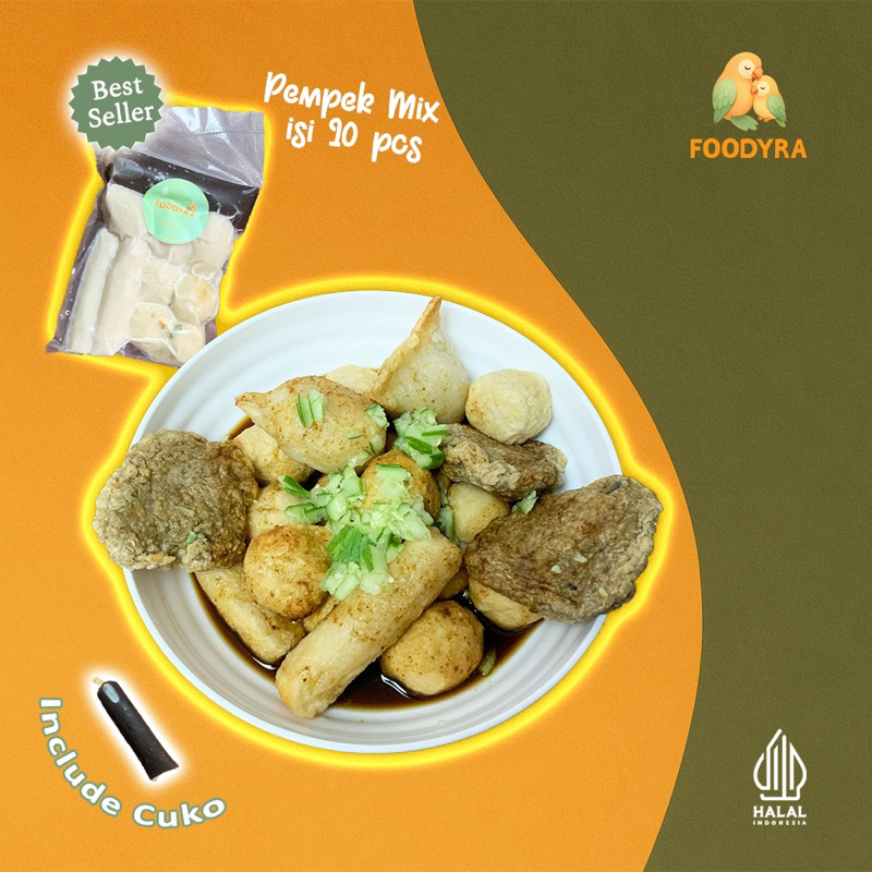 

Pempek Foodyra - Mix isi 10 Pcs [ ASLI Palembang ]