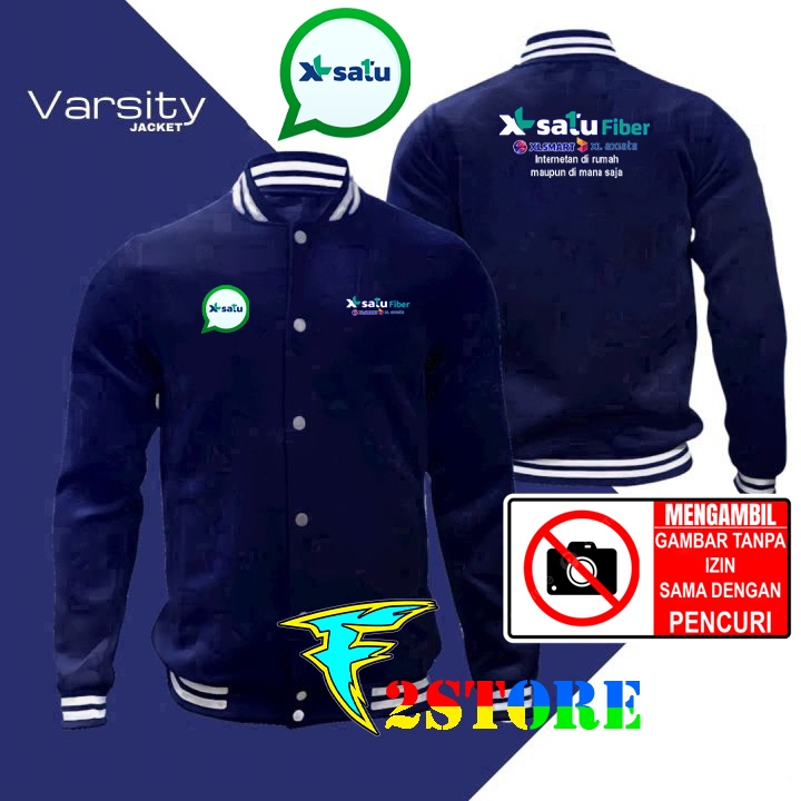 Jaket Varsity XL SATU Fiber - XL SMART - XL axiata Jaket Baseball F2ASTORE
