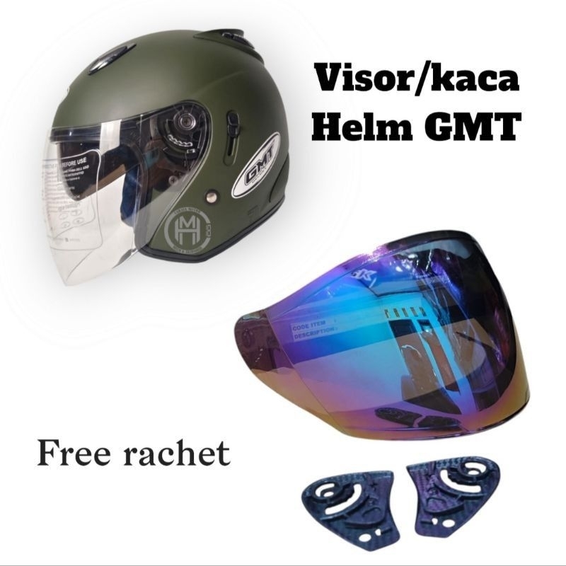 Kaca helm GMT Gratis Rachet visor