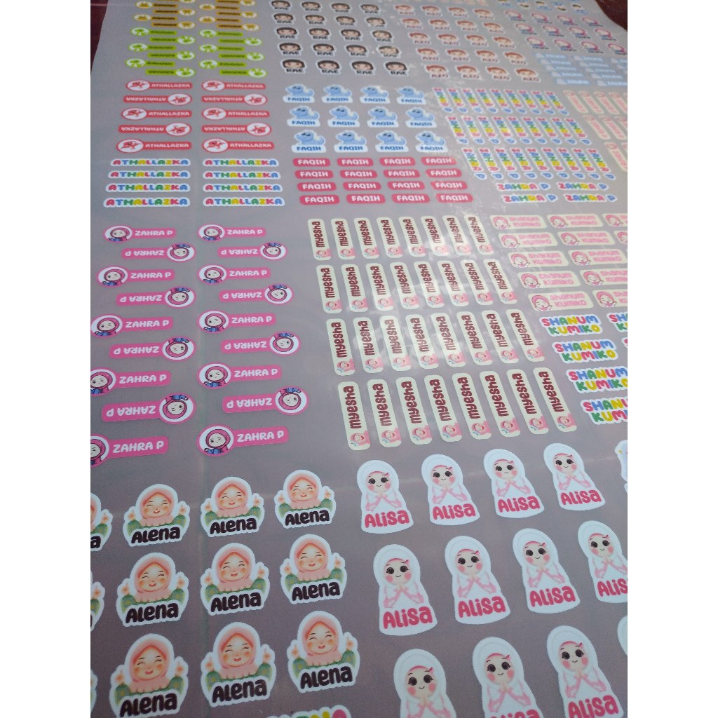 STIKER KAIN CUSTOM/STIKER BAJU/STIKER LABEL NAMA BAJU/STIKER DTF/LABEL SETRIKA