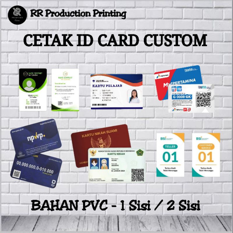 

Cetak Member Card/ID Card/Name Tag Full Color 1/2 Sisi