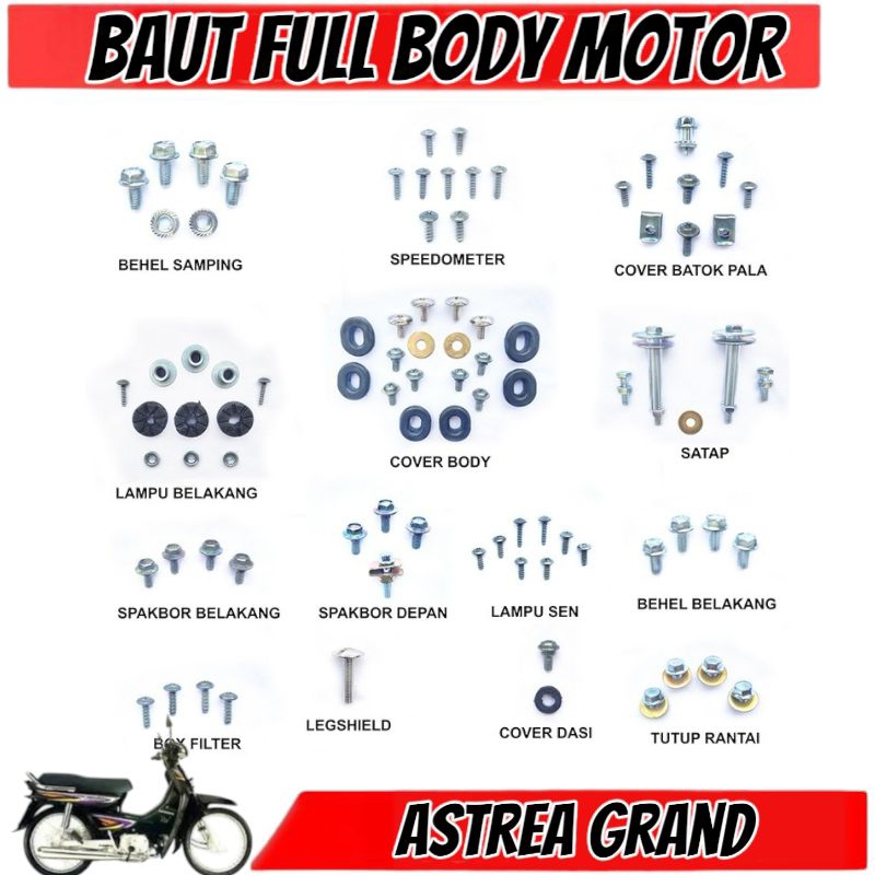 Baut body astrea grand Bulus / baut astrea grand full set