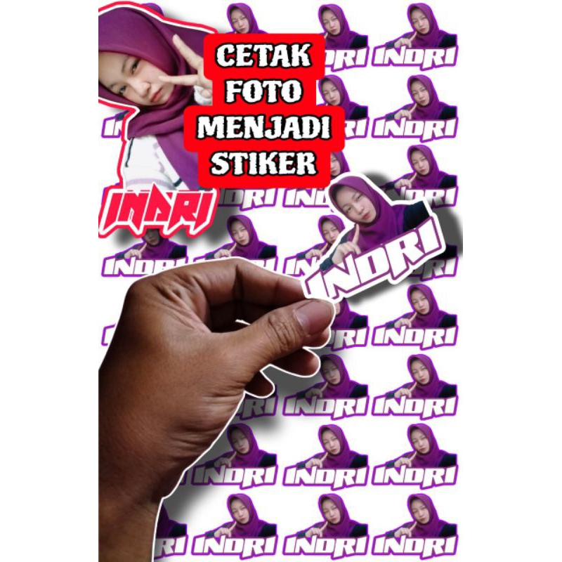 

STIKER CUSTOM NAMA DAN FOTO FREE DESAIN WATERPROOF