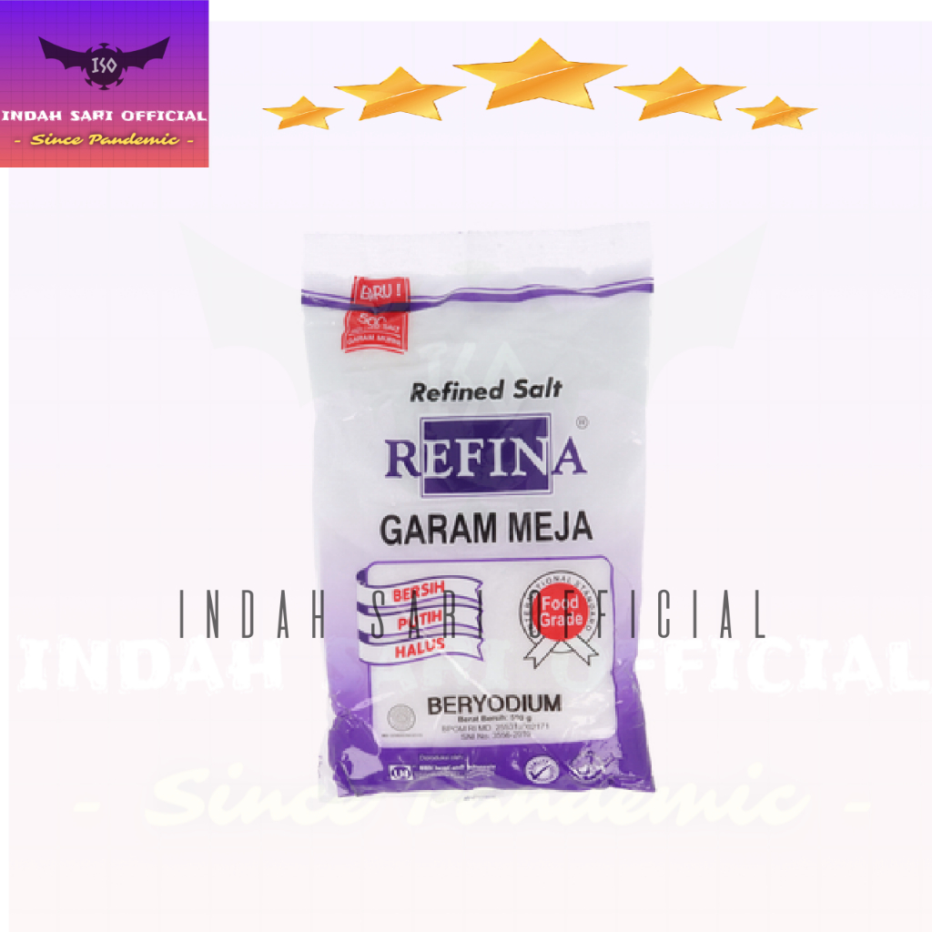 

Refina Garam Meja Murni 250g - Garam Dapur Halus Berkualitas Tinggi