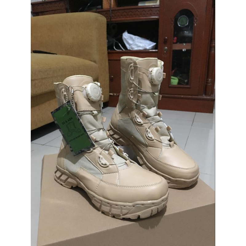 SEPATU PDL MODEL KEMHAN KULIT SAPI ASLI TALI PUTAR