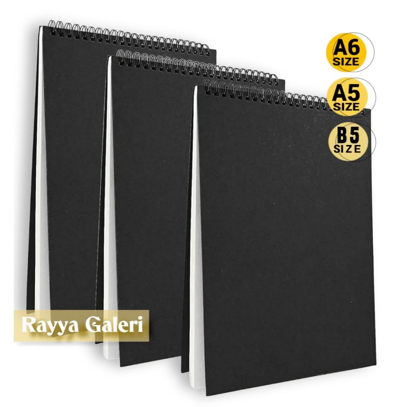 

WATERCOLOUR BUKU GAMBAR & SKETSA TEBAL A6 A5 B5 BUKU SKETSA TEBAL COVER HITAM