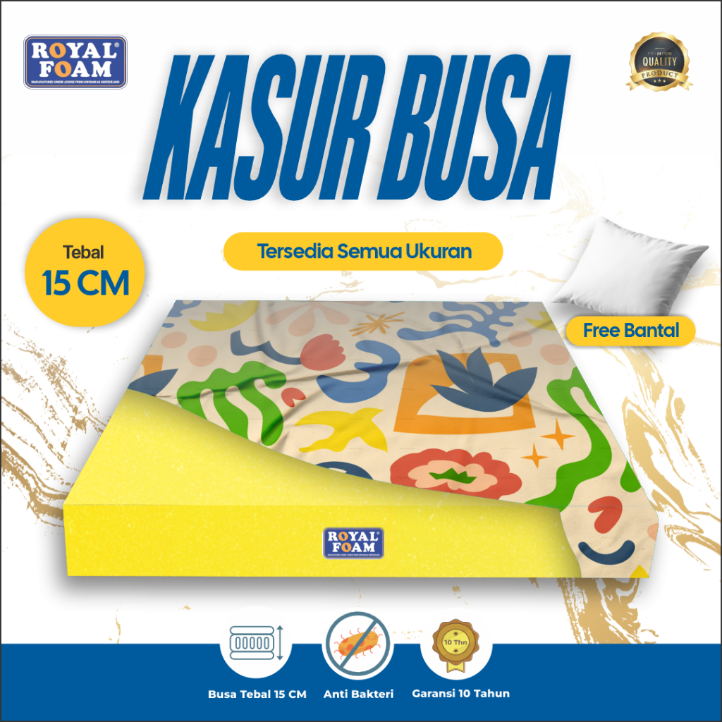Kasur Busa Royal Foam Tebal 15 Ukuran 90x200 120x200 140x200 Garansi Resmi Ori