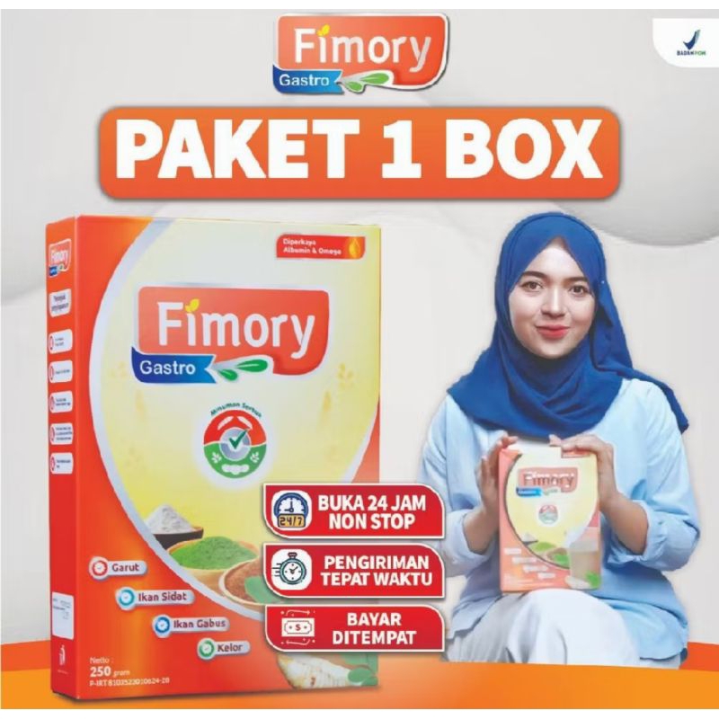 

0FIMORY 250gr - Minuman Untuk Mencegah Asam Lambung Agar Tidak Kambuh Bersertifikat BPOM