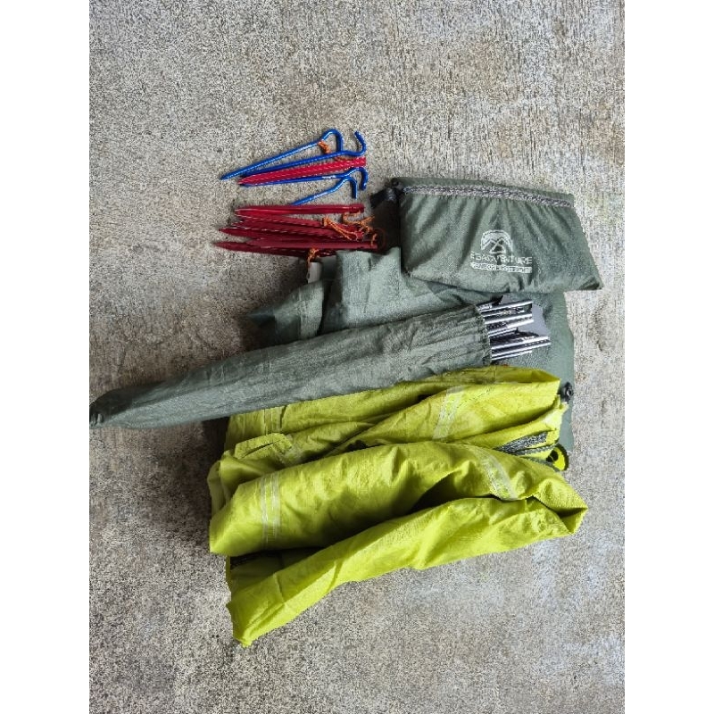 tenda big adventure tambora 2 dan cooking set & kompor kembang