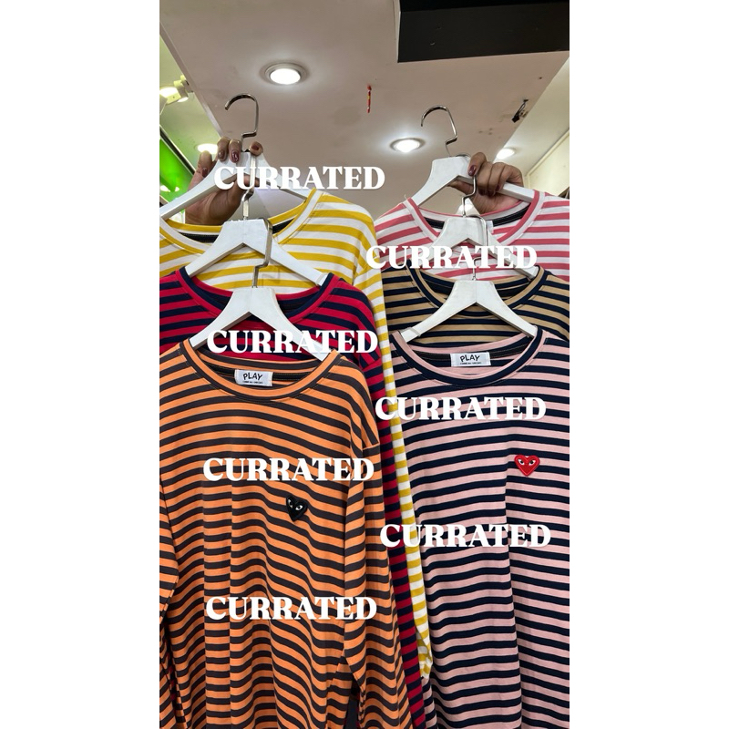 Kaos play cdg Bangkok stripes
