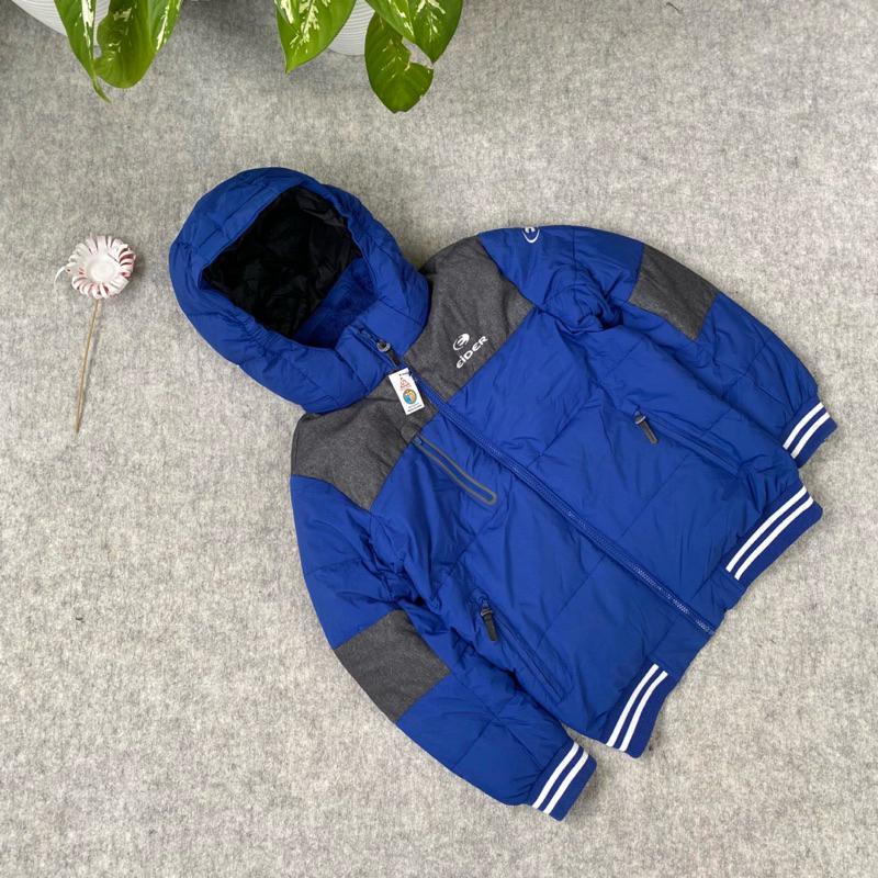 jacket winter goose down anak eider biru cakep like new