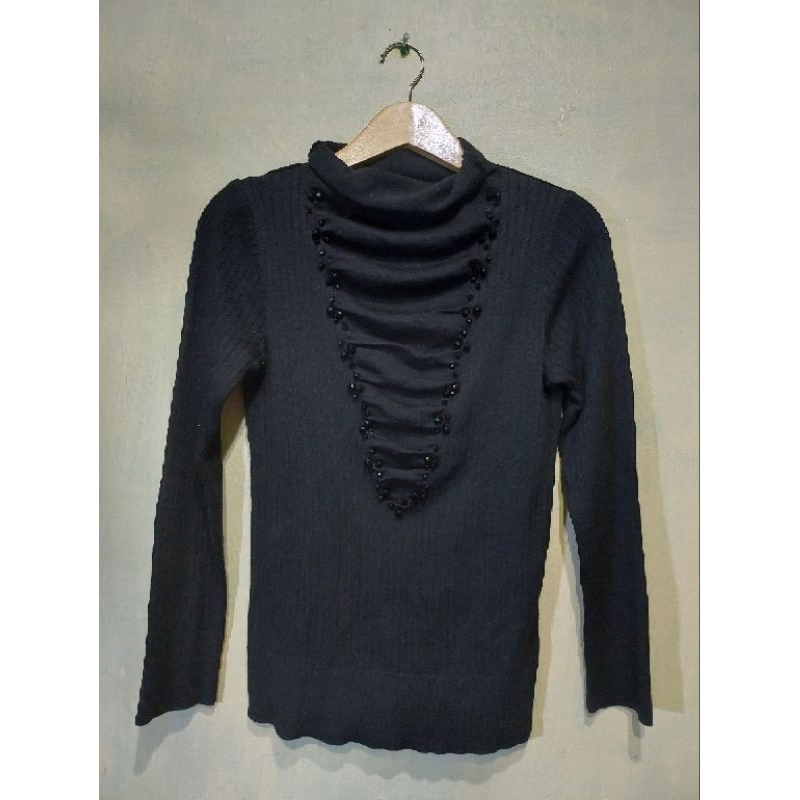 ruffle lidi mutiara knitwear rajut prelove
