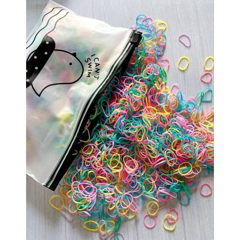 Isi (100) Ikat Rambut Karet, ikat rambut korea