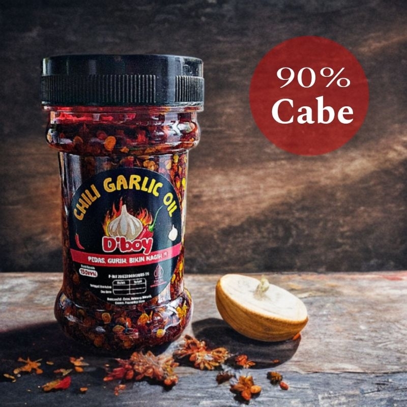 

Chili Garlic Oil / Chili oil Sambel Dimsum / Pedas Gila 150Gr