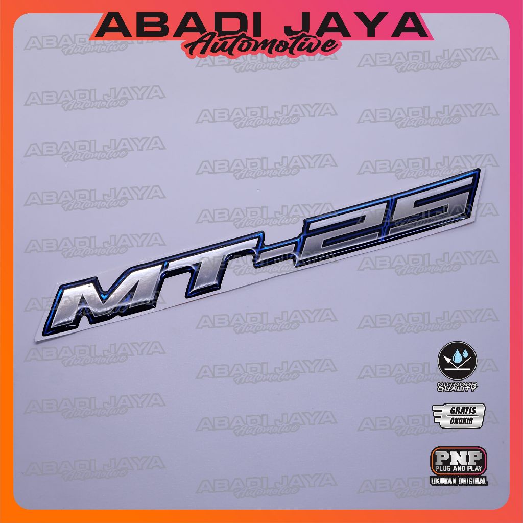 Emblem Yamaha MT 25 / Emblem Timbul Yamaha MT 25 / Emblem MT 25 / Emblem Yamaha MT 25 / Stiker Logo 