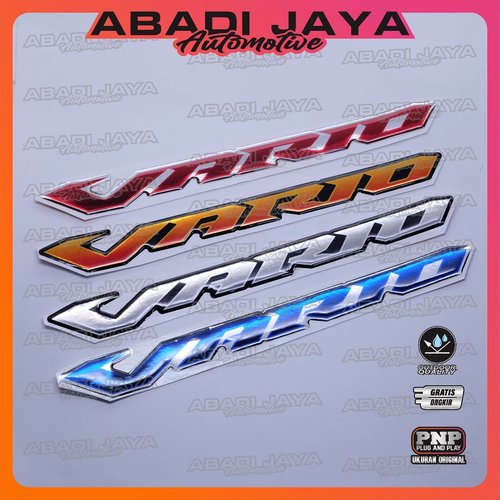 Emblem honda vario / emblem timbul honda new vario / emblem titanium honda vario / emblem honda vari