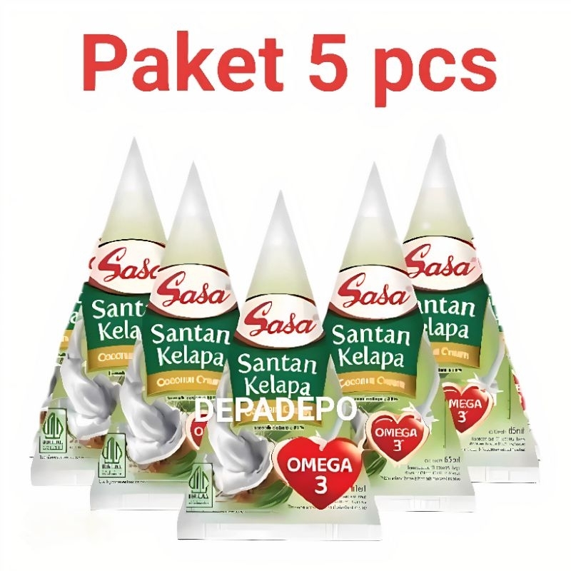 

Santan Sasa 65ml x 5 Pcs Santan Kelapa Murni – Praktis Untuk Kue Dan Masakan