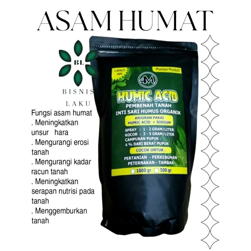 ASAM HUMATE Original Sodium Humate 85% repack 1kg murni humate