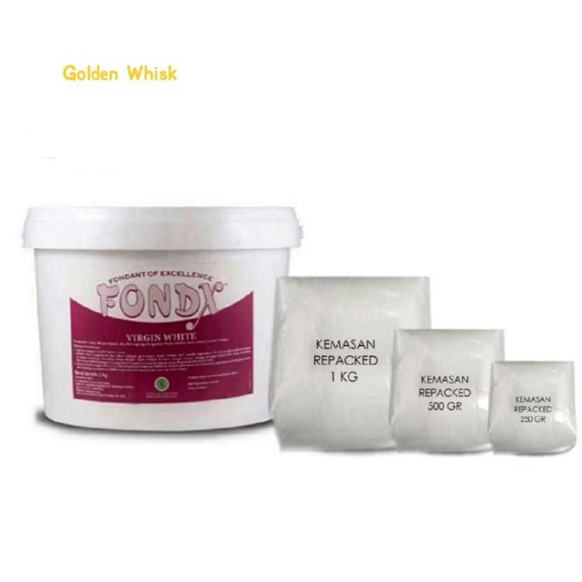 

FONDX - FONDANT PUTIH Vanilla Virgin White REPACK 250 GR 500 GR / 1 KG