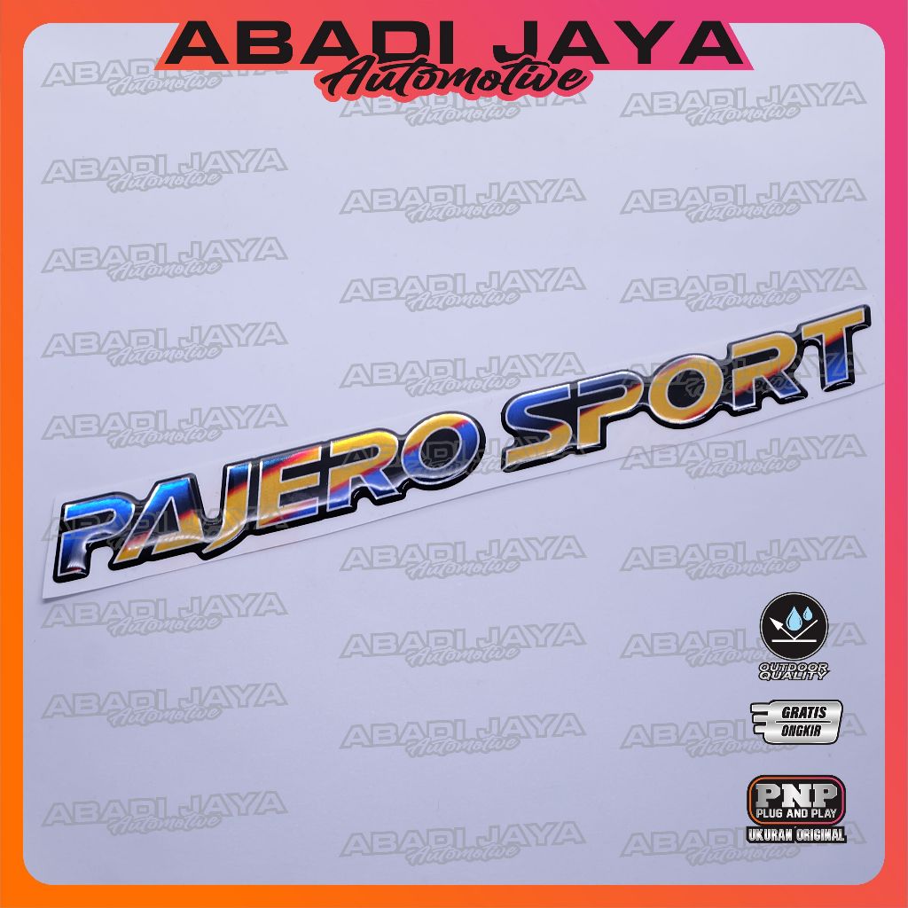 Emblem pajero sport / emblem timbul mitsubishi pajero sport / emblem titanium pajero sport / stiker 