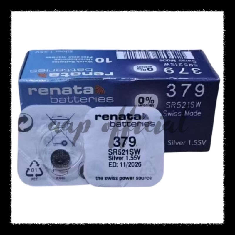 Baterai Renata SR521SW Renata 521 Renata 379 Batre 521SW Original