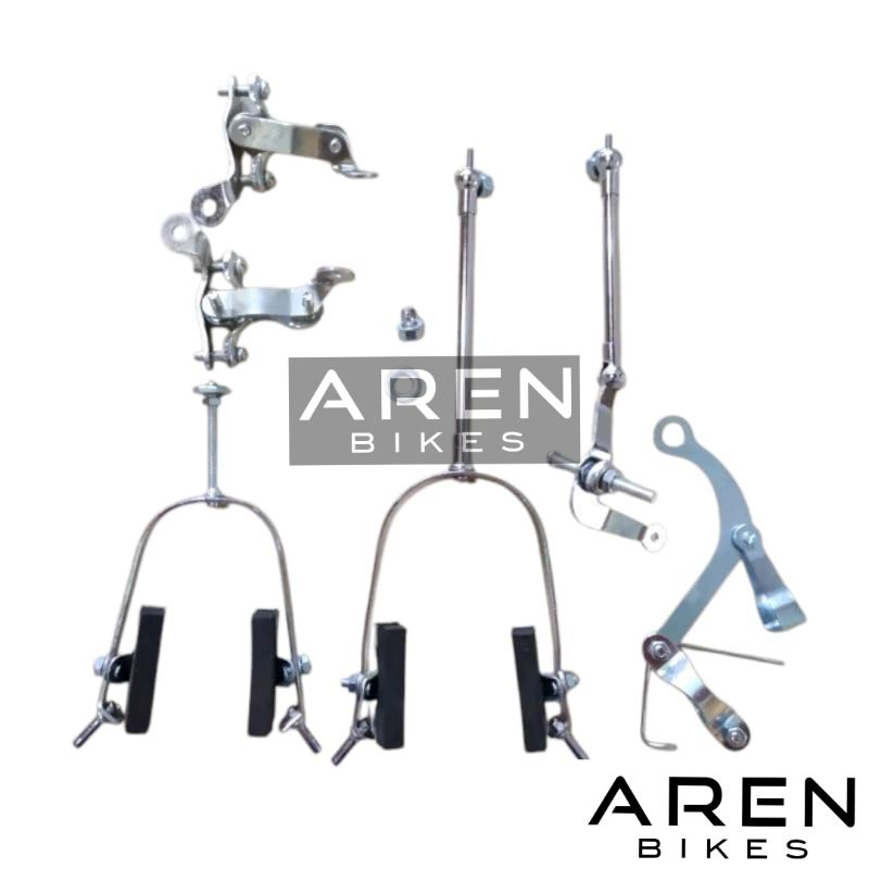 REM SEPEDA ONTHEL ONTEL 28 JAWA JOWO KROM CHROME SET SEPAKET LENGKAP SEPASANG DEPAN BELAKANG KEBO CO