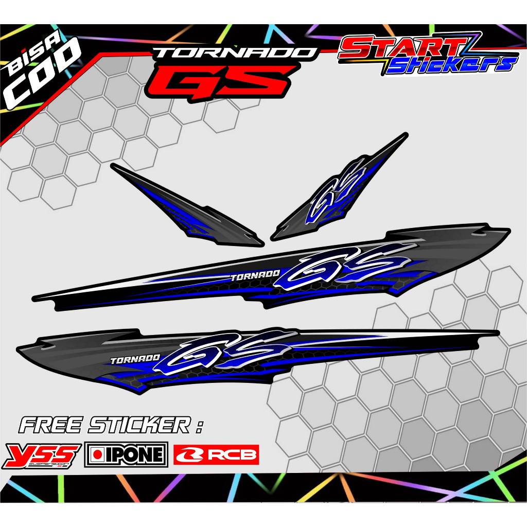 STRIPING VARIASI SUZUKI TORNADO GS / STICKER LIST VARIASI MOTOR TORNADO GS