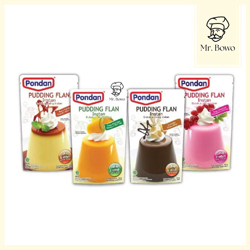 

Pondan Pudding Flan Instan Pouch (100g) (3 Varian Rasa)