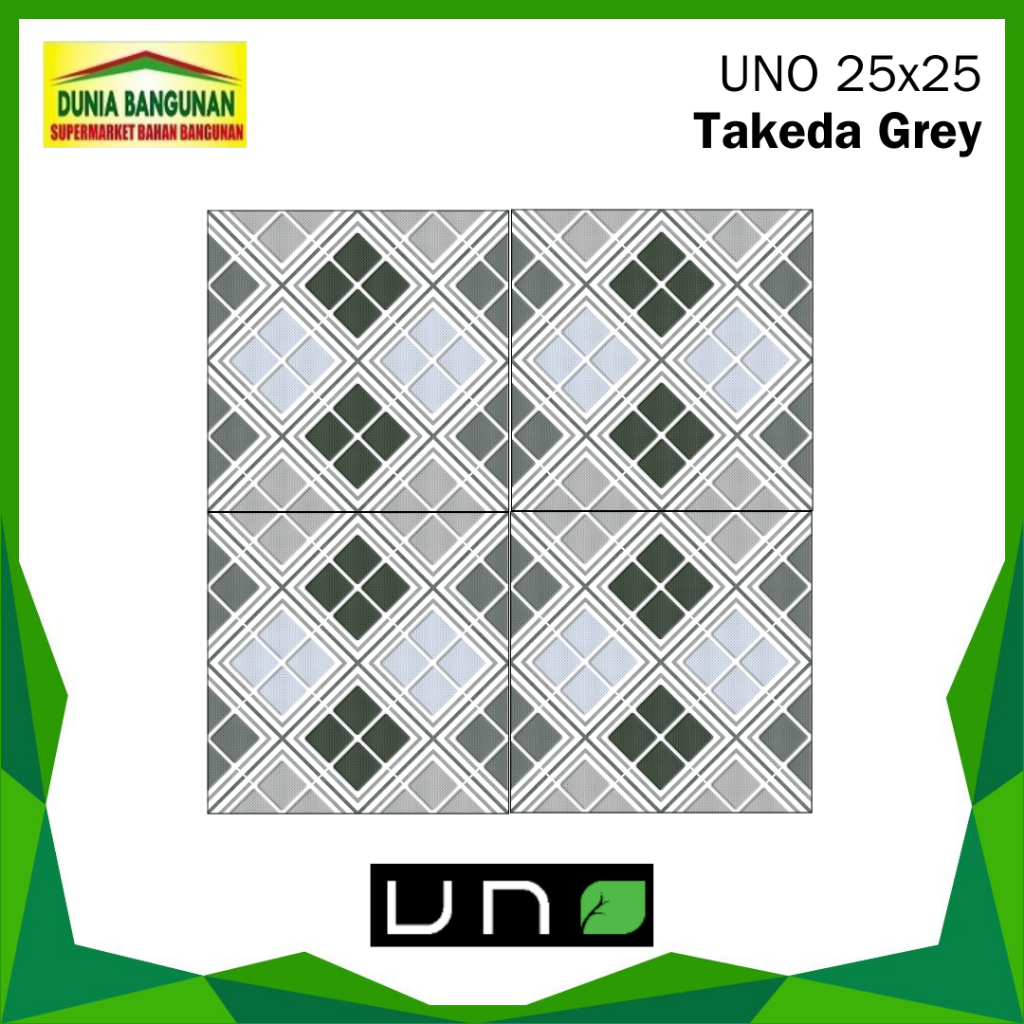 Keramik 25x25 Uno Takeda Grey Keramik Lantai Kamar Mandi /Keramik Teras / Keramik Dapur