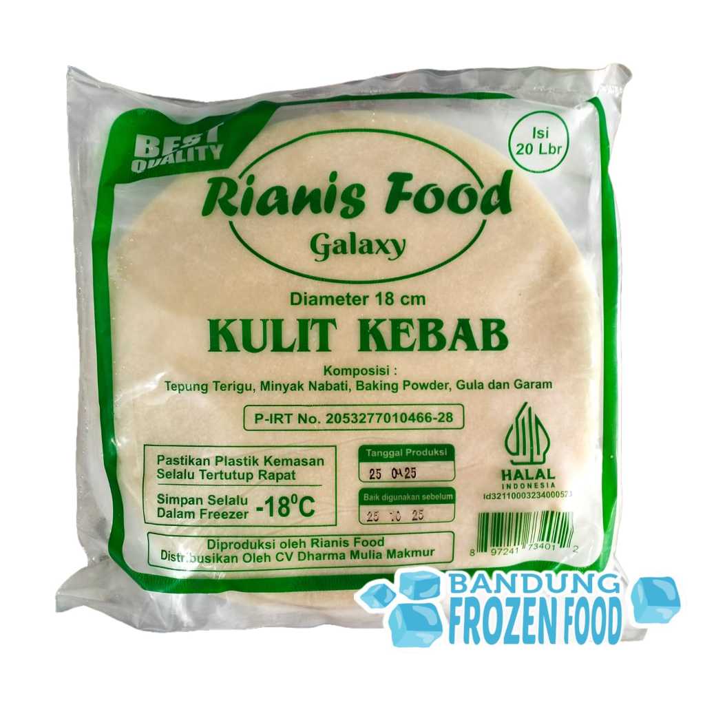 

GALAKSI/RIANIS KULIT KEBAB 18 CM 20 LEMBAR