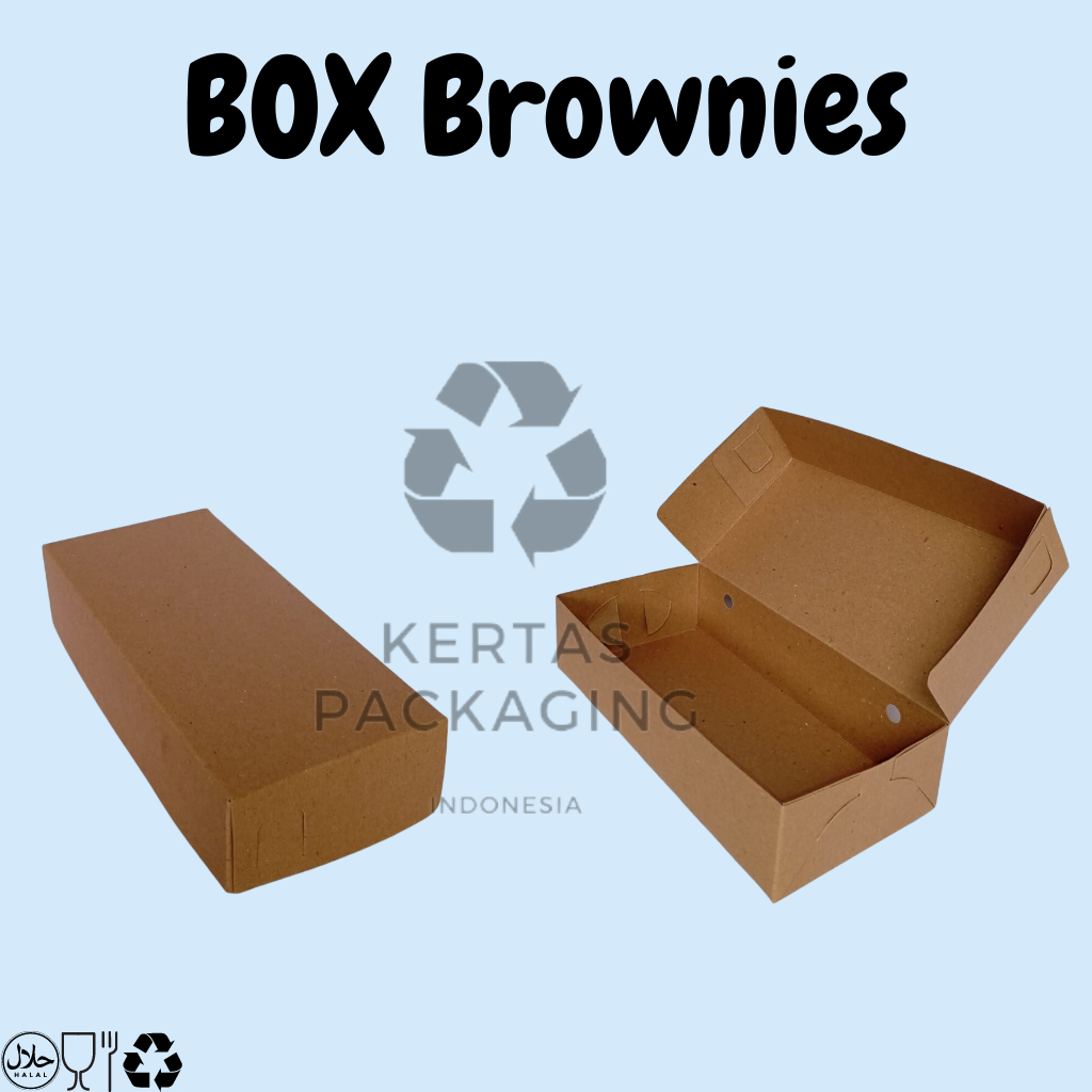 BOX 20X10X5 KRAFT PAPER KERTAS COKLAT / BOX BROWNIES / BOX ROTI BAKAR