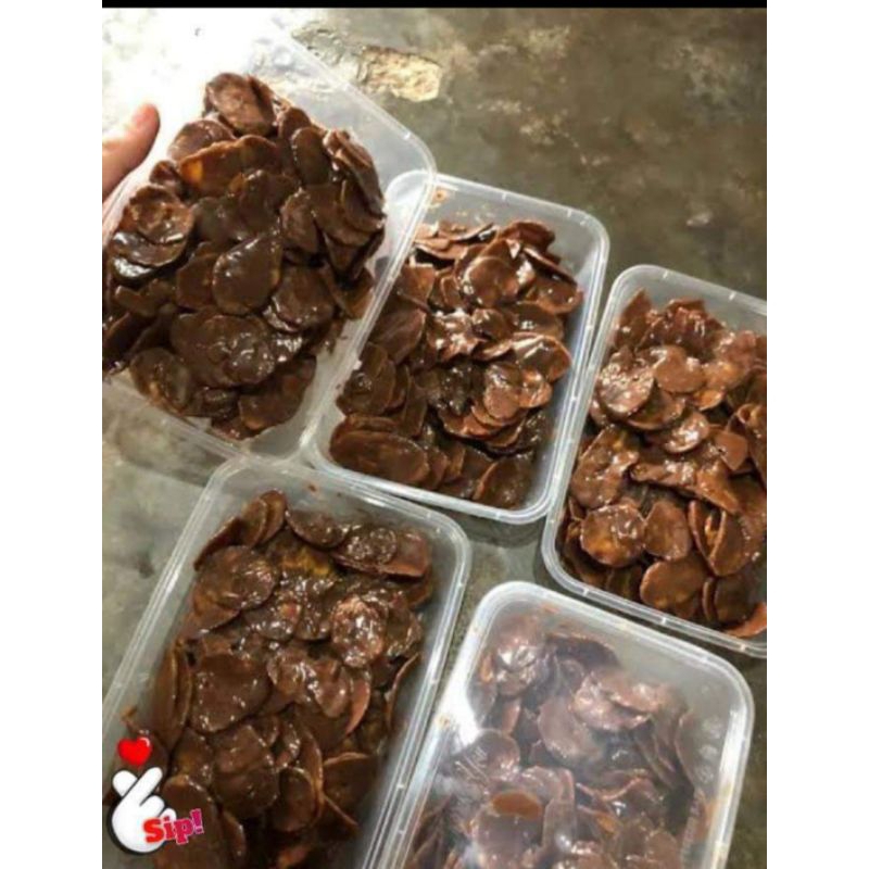 

keripik pisang coklat lumer