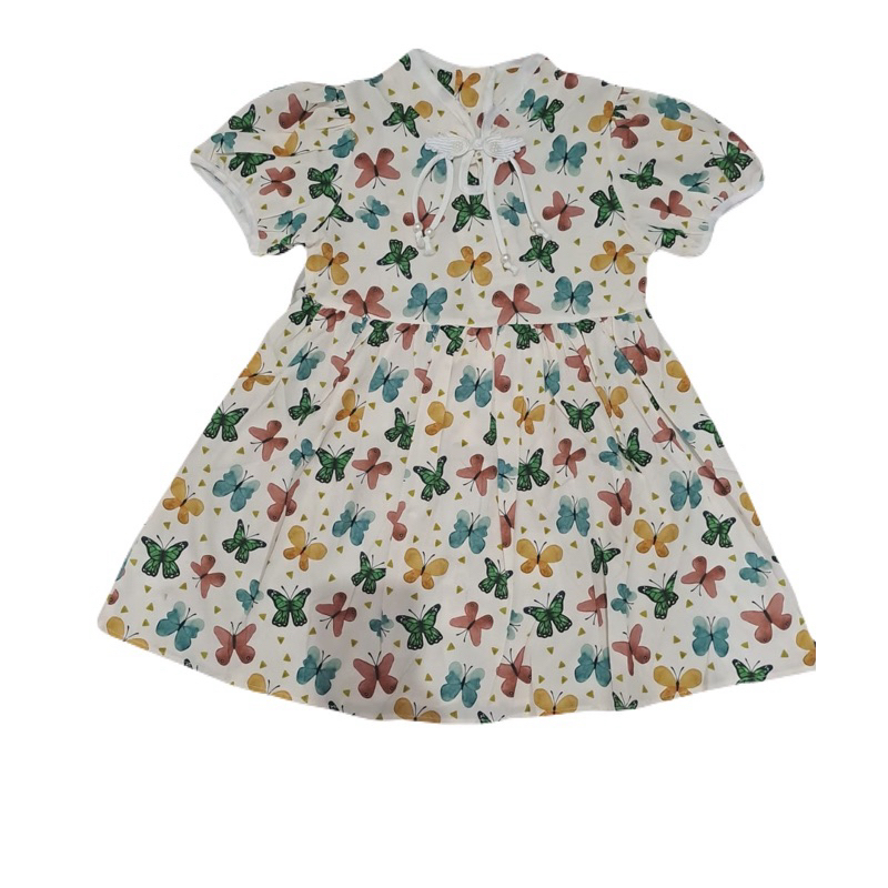 Dress import kupu kupu sanghai dress import cantik dress impor murah baju anak cewek murah baju anak