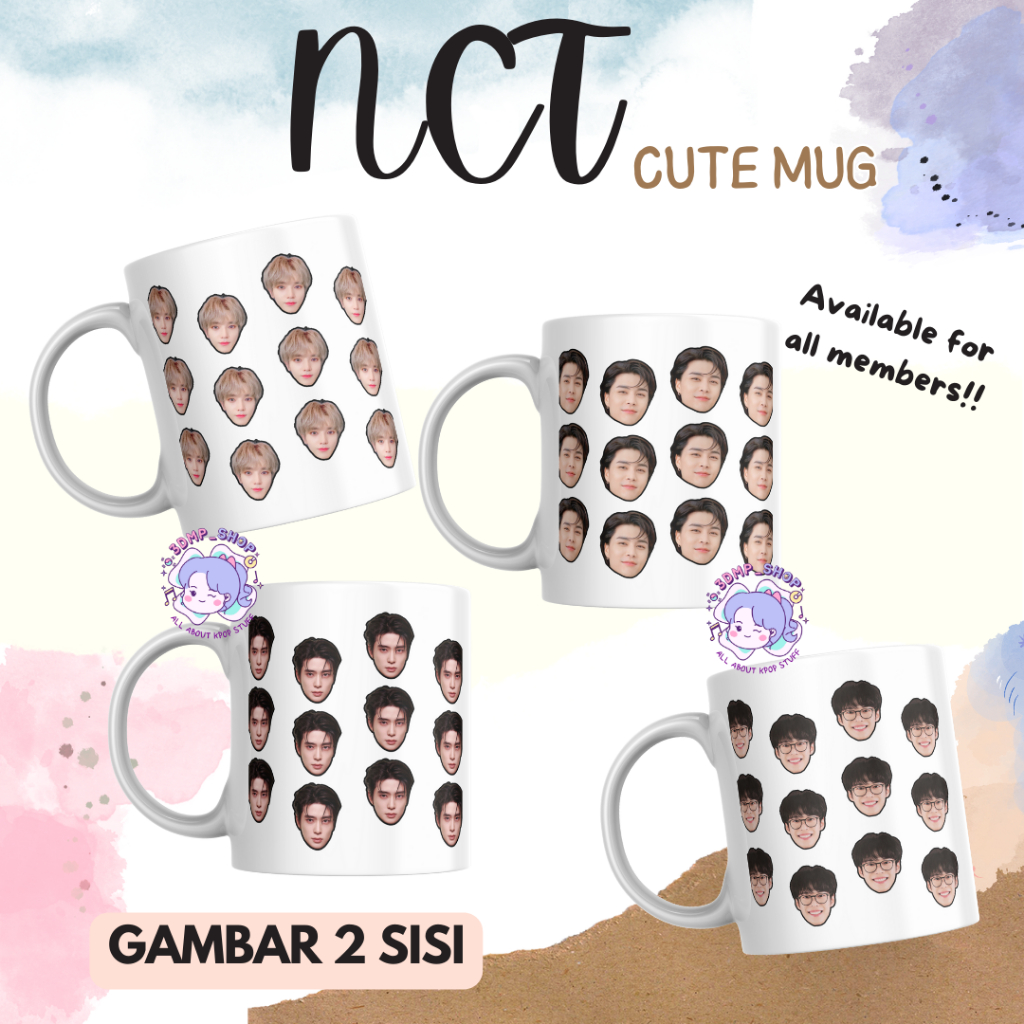 

[MOHON TAMBAH BUBLE WRAP] MUG GELAS CANGKIR NCT 127 Haechan Mark Jaehyun Jungwoo Johnny Yuta Doyoung Taeyong