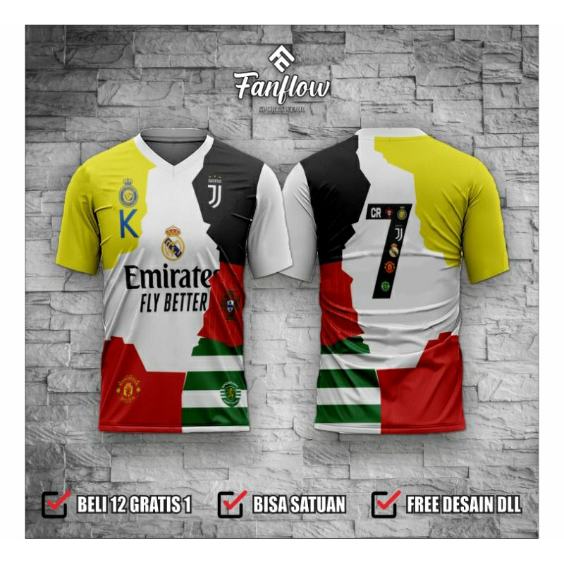 Jersey RONALDO | Sepak Bola | Futsal | Voli Free Desain Custom