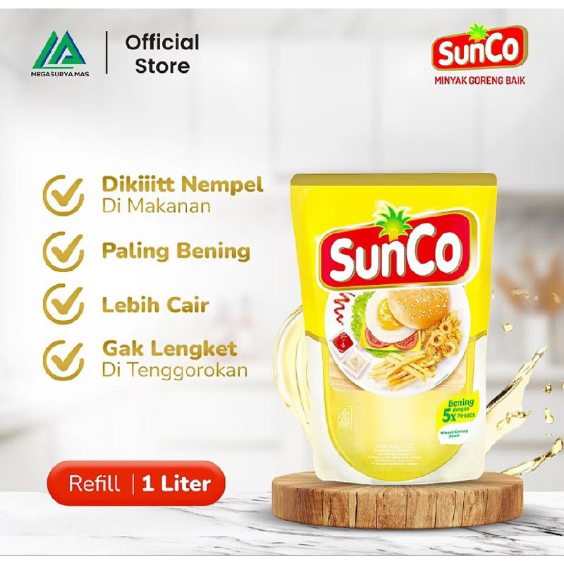 

Sunco Minyak Goreng 1L Sunco 1 Liter