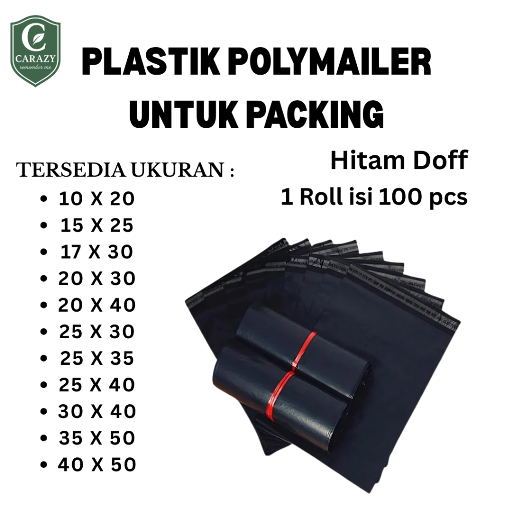 

Plastik Polymailer Hitam Untuk Packing dan Bungkus Kado | Plastik Packing | Plastik Polymailer Hitam