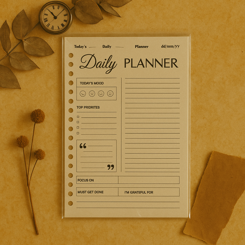 

Loose Leaf A5 Planner 20 Ring Bookpaper – Daily Weekly To Do List Habit Tracker | Isi 10 Lembar